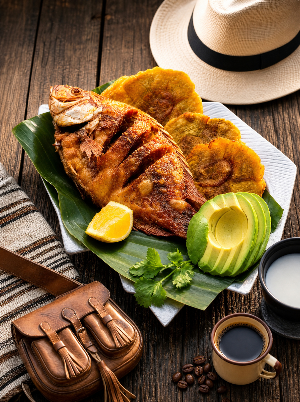 Pescados — mojarra frita, foto real de Los Arrieros